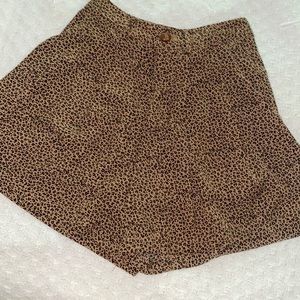 Brown cheetah print flowy shorts